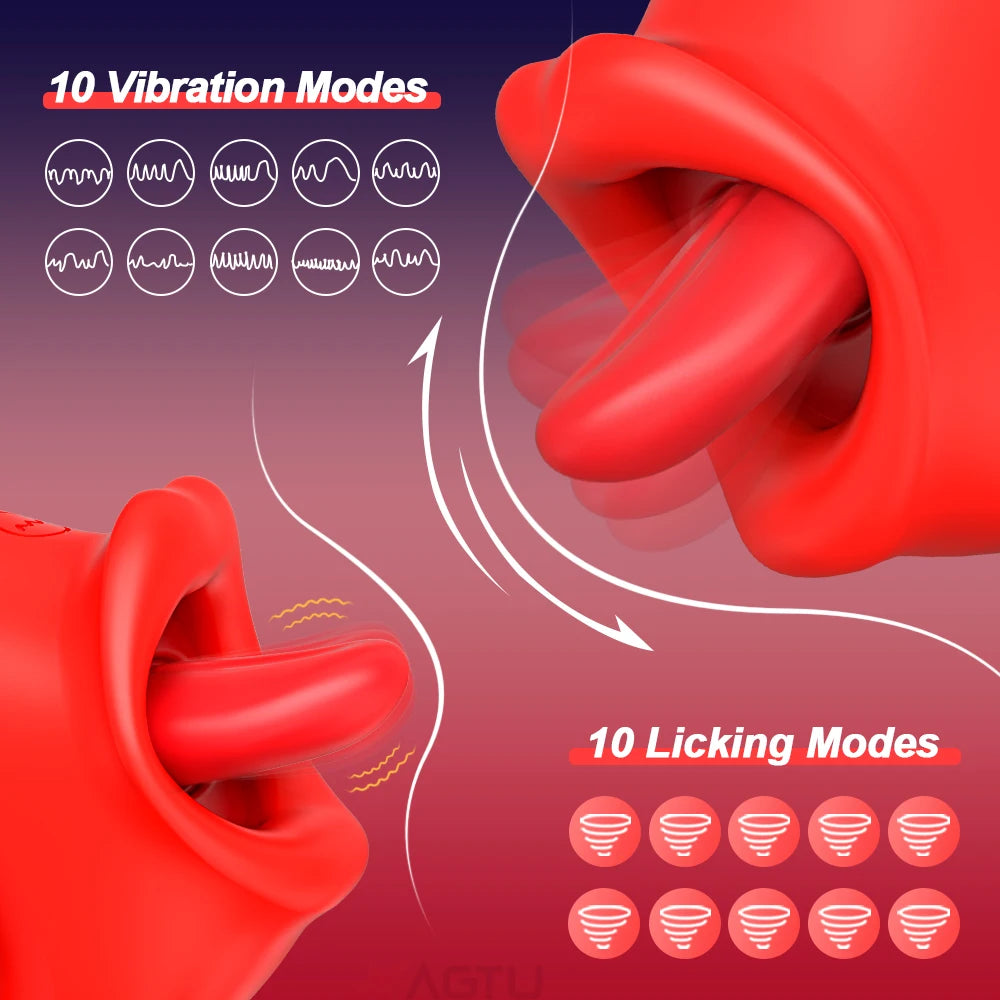 Ample Tongue Licking Vibrator