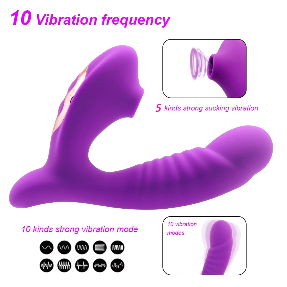 Purple G-Spot & Clitoral Suction Stimulator