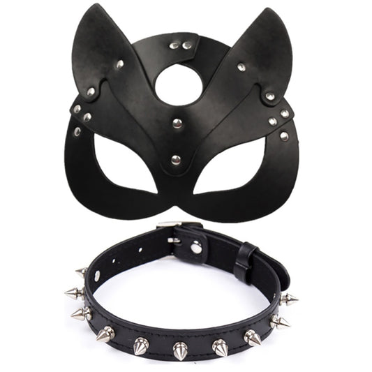 Fetish BDSM Cat Mask & Collars