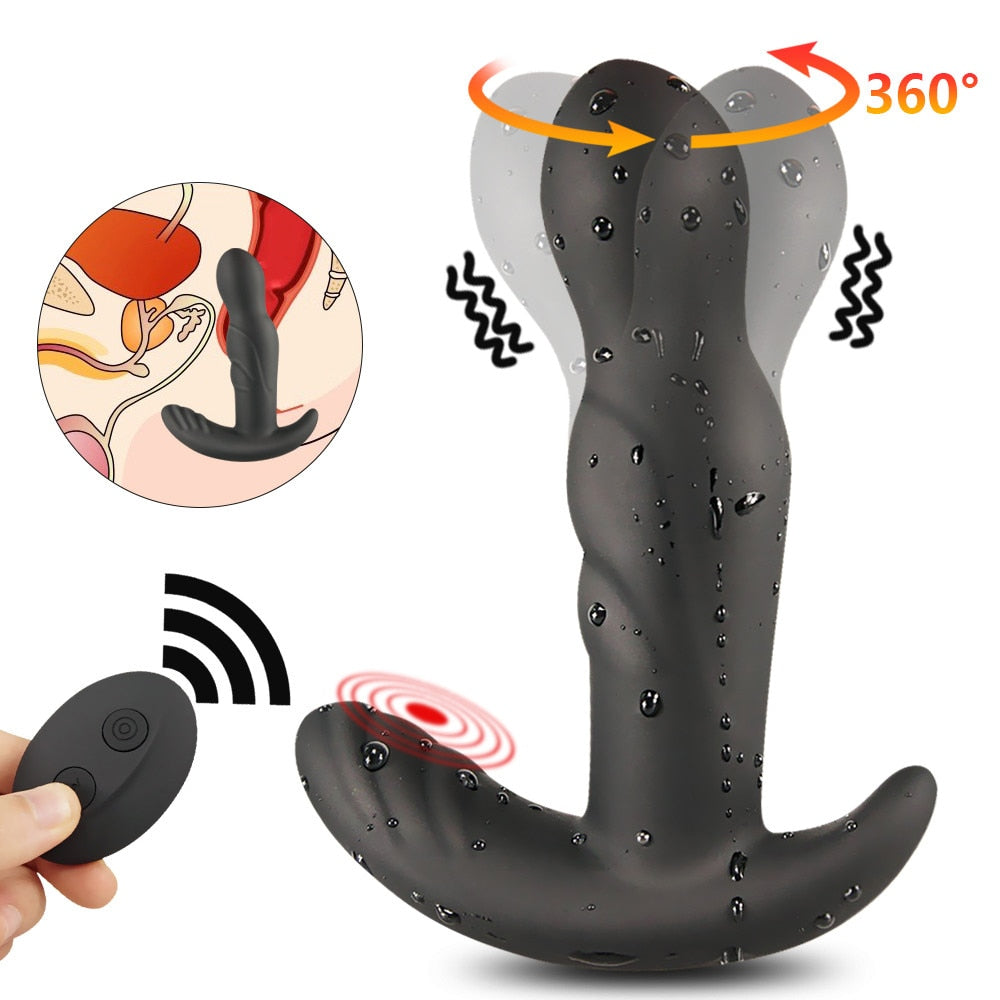 Remote Control Rotating Prostate Massager & Vibrator